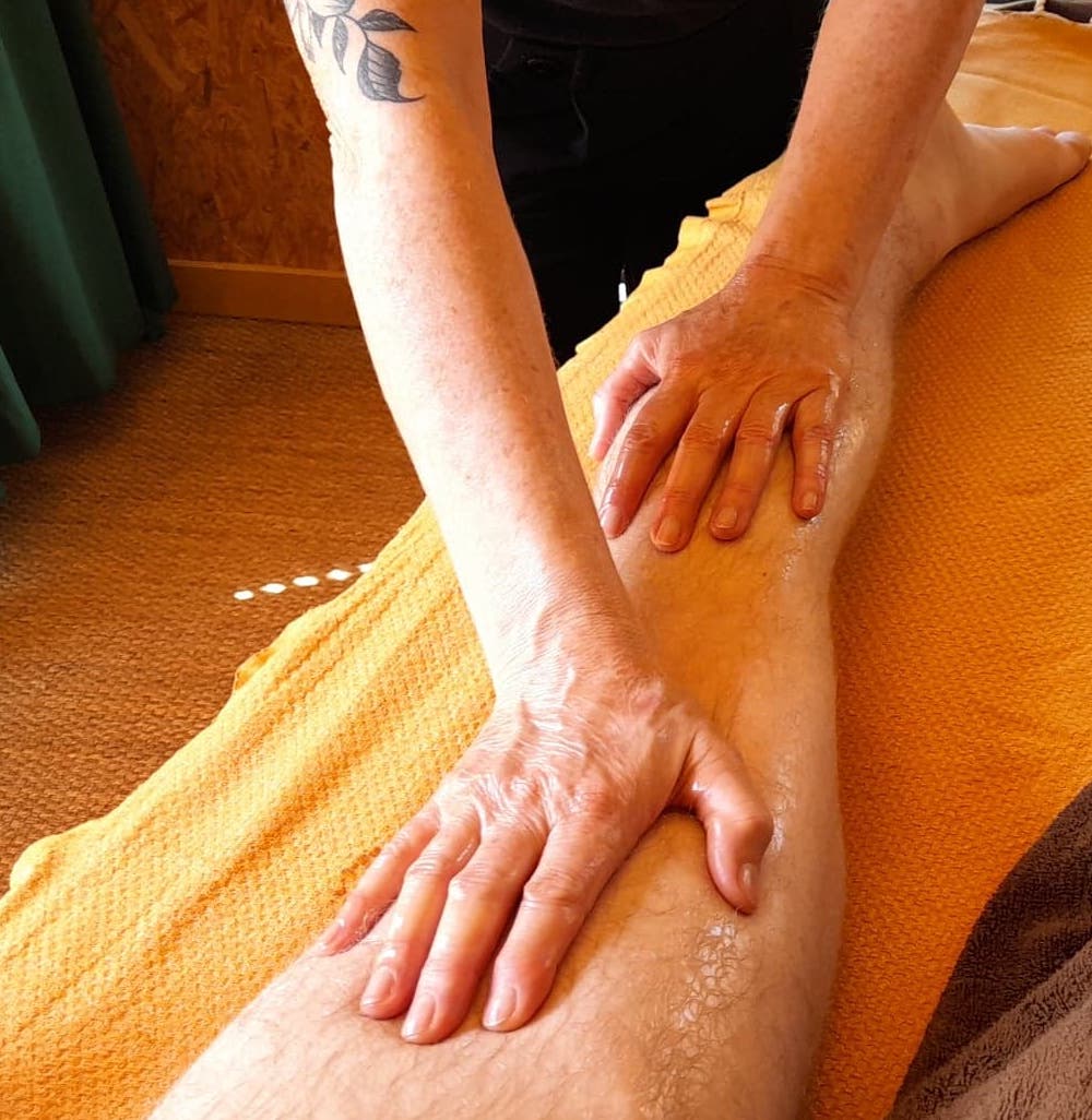 massage jambe posterieure